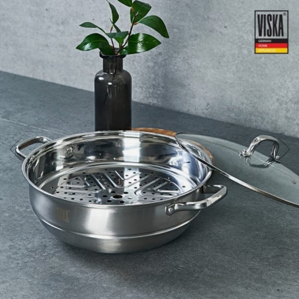 비스카 스텐 찜솥 세트 34cm 