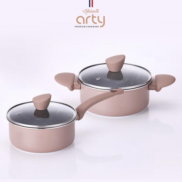 쉬젤 아티 패턴그라니 IH 냄비 2종세트 (편수18cm / 양수20cm)