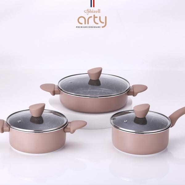 쉬젤 아티 패턴그라니 IH 냄비 3종세트 (편수18cm / 양수20cm / 전골24cm)