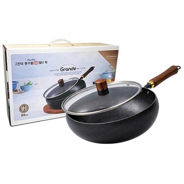 키누카누 그란데 통주물 IH 멀티웍 26cm
