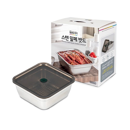 밀양도자기 대용량 스텐김치통 5600ml