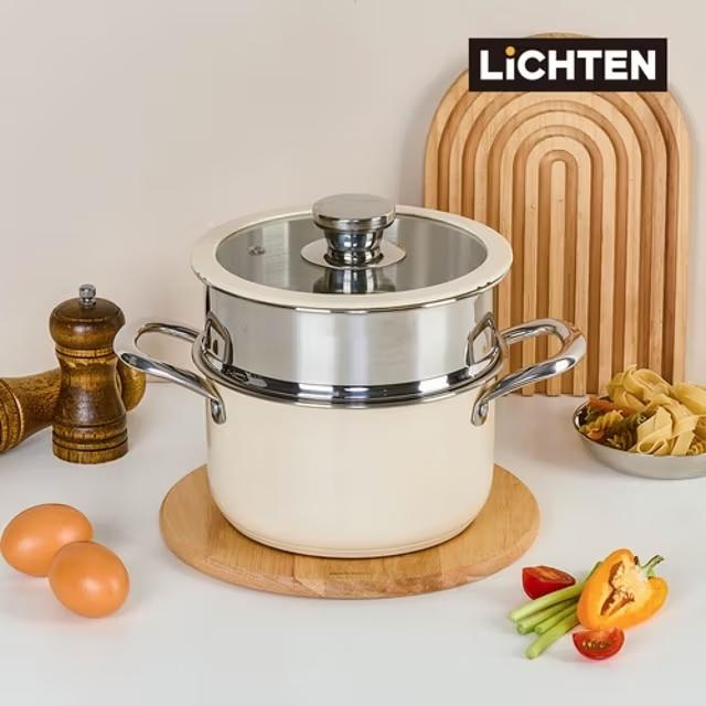 리히텐 베이직 스텐냄비 양수 및 찜기 20cm